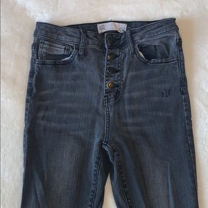 black high rise skinny jeans